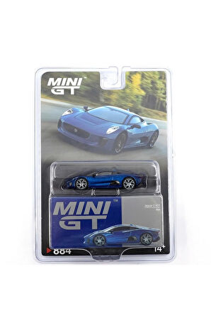 Mini GT 1/64 Jaguar C-X75 Blue Kız Erkek Çocuk Oyuncak Eğitici Oyuncaklar