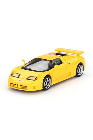 Mini GT 1/64 Bugatti EB110 Super Sport Giallo Bugatti Kız Erkek Çocuk Oyuncak Eğitici Oyuncaklar