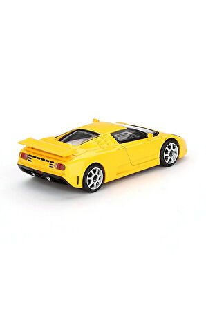 Mini GT 1/64 Bugatti EB110 Super Sport Giallo Bugatti Kız Erkek Çocuk Oyuncak Eğitici Oyuncaklar