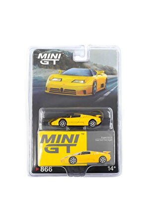 Mini GT 1/64 Bugatti EB110 Super Sport Giallo Bugatti Kız Erkek Çocuk Oyuncak Eğitici Oyuncaklar