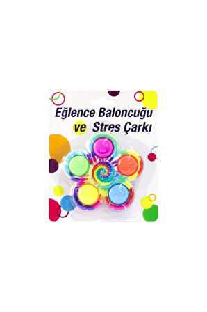EĞLENCE BALONCUĞU VE STRES ÇARKI Kız Erkek Çocuk Oyuncak Eğitici Oyuncaklar