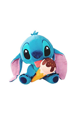 Dondurma Yiyen Stitch Peluş 25cm Kız Erkek Çocuk Oyuncak Eğitici Oyuncaklar