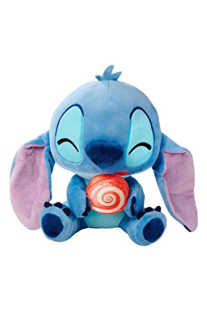 Lolipop Yiyen Stitch Peluş 25cm Kız Erkek Çocuk Oyuncak Eğitici Oyuncaklar