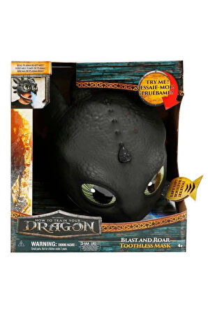 Ejderhayı Nasıl Eğitirsin? Toothless Sesli ve Işıklı Maske 38cm Kız Erkek Çocuk Oyuncak Eğitici Oyun