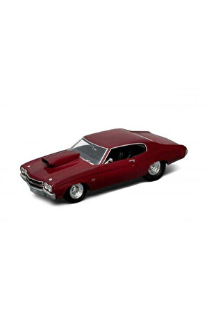12537 WELLY 1 18 1970 CHEVROLET CHEVELLE Kız Erkek Çocuk Oyuncak Eğitici Oyuncaklar