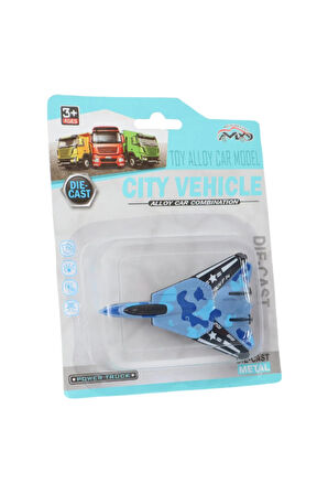Die Cast Metal F-14 Benzeri Savaş Uçağı Mavi Kamuflaj Kız Erkek Çocuk Oyuncak Eğitici Oyuncaklar