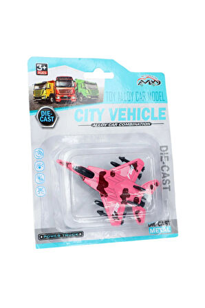 Die Cast Metal F-15 Benzeri Savaş Uçağı Pembe Kamuflaj Kız Erkek Çocuk Oyuncak Eğitici Oyuncaklar