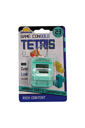 Mini Oyun Konsolu 23 Oyun Modlu Tetris Anahtarlık Kız Erkek Çocuk Oyuncak Eğitici Oyuncaklar