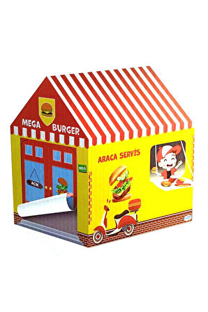 Mega Burger Oyun Çadırı Kız Erkek Çocuk Oyuncak Eğitici Oyuncaklar