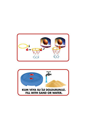 03650 Dede, Küçük Ayaklı Basket Potası Kız Erkek Çocuk Oyuncak Eğitici Oyuncaklar
