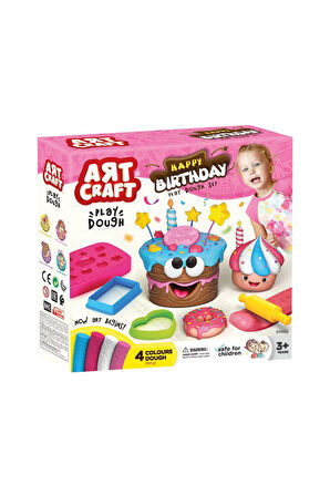 03683 Art Craft Doğum Günü Hamur Set 200 gr Kız Erkek Çocuk Oyuncak Eğitici Oyuncaklar
