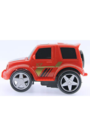 Sürtmeli Kırılmaz Kırmızı Suv Jeep G21 Kız Erkek Çocuk Oyuncak Eğitici Oyuncaklar