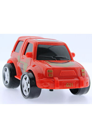Sürtmeli Kırılmaz Kırmızı Suv Jeep G21 Kız Erkek Çocuk Oyuncak Eğitici Oyuncaklar