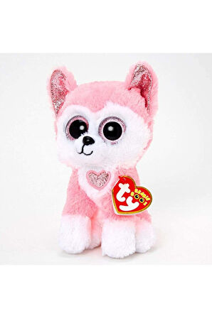 Ty Beanie Boos Peluş Köpek Pembe Husky Hunk 15cm Kız Erkek Çocuk Oyuncak Eğitici Oyuncaklar