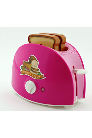 Mini Ekmek Kızartma Makinesi Koyu Pembe 1014 Kız Erkek Çocuk Oyuncak Eğitici Oyuncaklar