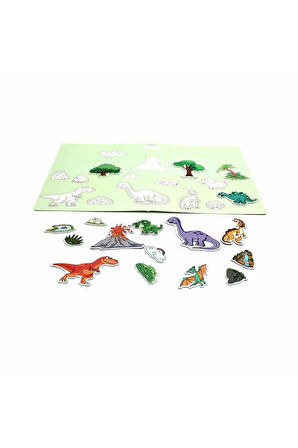 83915 Dino World Manyetik Hikaye Oluşturma Kız Erkek Çocuk Oyuncak Eğitici Oyuncaklar