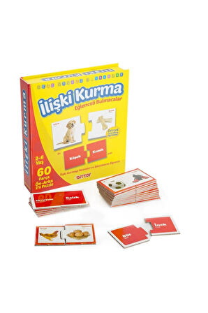 1437 DıyToy, Eğlenceli Bulmacalar - İlişki Kurma / 2-6 yaş Kız Erkek Çocuk Oyuncak Eğitici Oyuncakla