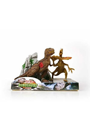 İkili Model Dinozor Figür T-Rex-Dilophosaurus Kız Erkek Çocuk Oyuncak Eğitici Oyuncaklar