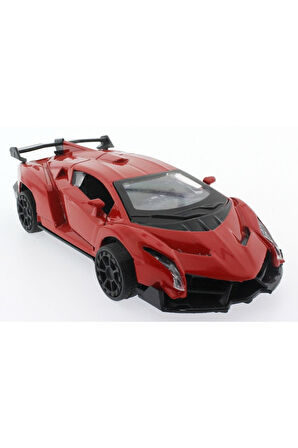 Çek Bırak Kırmızı Metal Spor Araba Sl6607B Kız Erkek Çocuk Oyuncak Eğitici Oyuncaklar