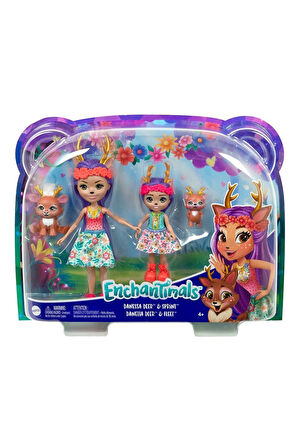 HCF79 Enchantimals Kız Kardeş Bebekler Serisi Kız Erkek Çocuk Oyuncak Eğitici Oyuncaklar