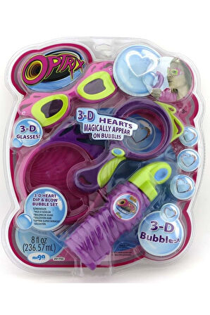 Optrix 3D Bubbles Set Kalp Efektli 20175 D Kız Erkek Çocuk Oyuncak Eğitici Oyuncaklar