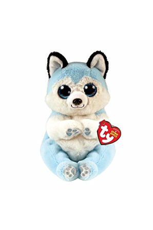 Ty Beanie Babies Mavi Peluş Husky Köpek Thunder 15cm Kız Erkek Çocuk Oyuncak Eğitici Oyuncaklar