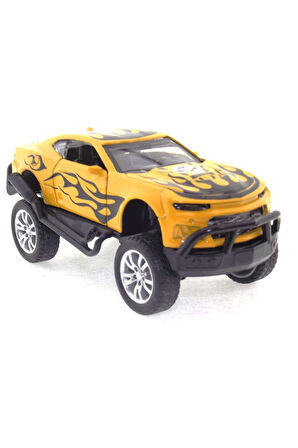 Die Cast Çek Bırak Sarı Arazi Aracı Kız Erkek Çocuk Oyuncak Eğitici Oyuncaklar