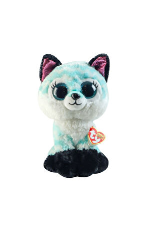 TY Beanie Boos Mavi Şevron Desenli Peluş Tilki Atlas 17cm Kız Erkek Çocuk Oyuncak Eğitici Oyuncaklar