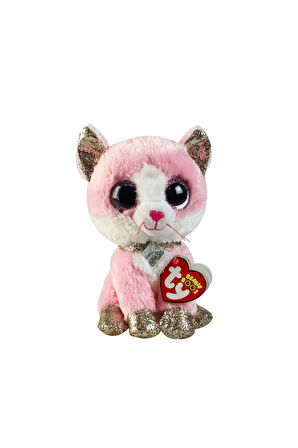 TY Beanie Boos Pembe Peluş Kedi Fiona 16cm Kız Erkek Çocuk Oyuncak Eğitici Oyuncaklar