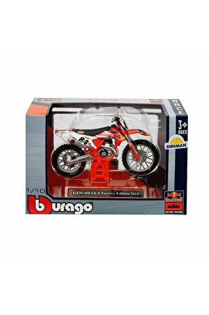 51070 SUN-BUR-1:18 Motor Red Bull KTM 450- 1adet Stokta Olan Gönderilir Kız Erkek Çocuk Oyuncak Eğit