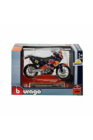 51070 SUN-BUR-1:18 Motor Red Bull KTM 450- 1adet Stokta Olan Gönderilir Kız Erkek Çocuk Oyuncak Eğit