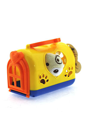 Taşıma Çantalı Peluş Sarı Yavru Köpek Kız Erkek Çocuk Oyuncak Eğitici Oyuncaklar