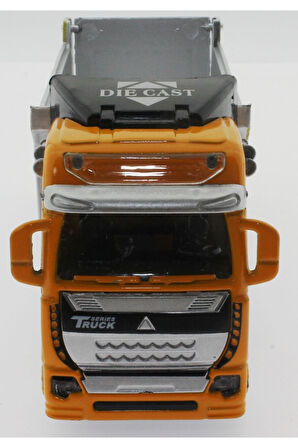 Die Cast Çek Bırak Sarı Kamyon Kız Erkek Çocuk Oyuncak Eğitici Oyuncaklar