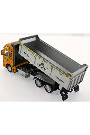 Die Cast Çek Bırak Sarı Kamyon Kız Erkek Çocuk Oyuncak Eğitici Oyuncaklar