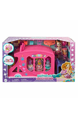 HPB34 Enchantimals Kedi Temalı Moda Otobüsü Kız Erkek Çocuk Oyuncak Eğitici Oyuncaklar