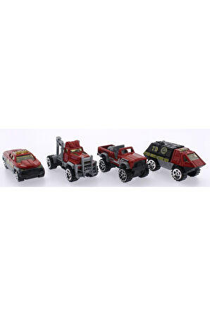 4'Lü Die Cast İtfaiye Seti Kız Erkek Çocuk Oyuncak Eğitici Oyuncaklar