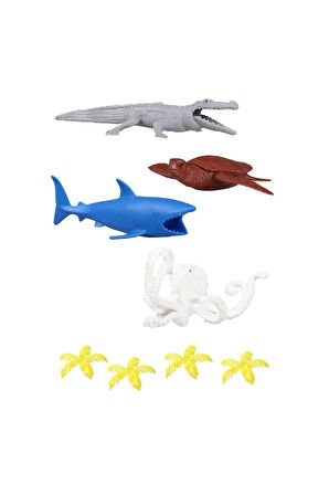 720 Toy Play 6 Parça Deniz Canlıları Figür Seti 10-20cm - 1adet stokta olan gönderilir Kız Erkek Çoc