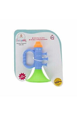 URT038-007 BABYCİM TRAMPET SESLİ ÇINGIRAK -BRL Kız Erkek Çocuk Oyuncak Eğitici Oyuncaklar
