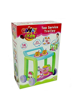 Dede Candy Ken Çay Servis Arabası Kız Erkek Çocuk Oyuncak Eğitici Oyuncaklar