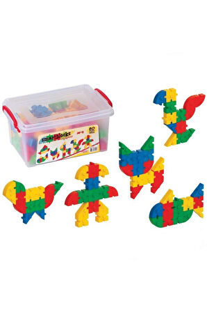 Dede Smart Bloklar Küçük Boy 80 Parça Kız Erkek Çocuk Oyuncak Eğitici Oyuncaklar