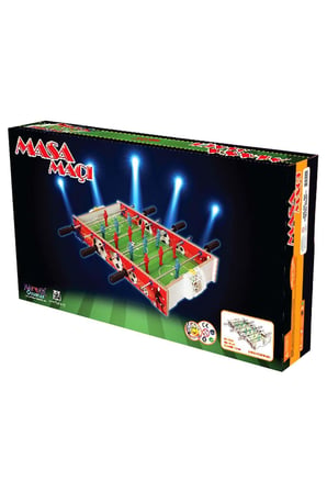 Ahşap Langırt Masa Maçı Oyunu (Orta Boy) Kız Erkek Çocuk Oyuncak Eğitici Oyuncaklar