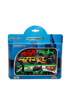 Maxx Wheels 5'li Araç Seti Kız Erkek Çocuk Oyuncak Eğitici Oyuncaklar