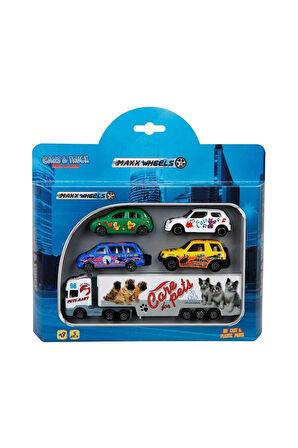 Maxx Wheels 5'li Araç Seti Kız Erkek Çocuk Oyuncak Eğitici Oyuncaklar