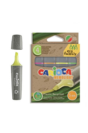Carioca Eco Family Fosforlu Marker 4'lü Kız Erkek Çocuk Oyuncak Eğitici Oyuncaklar