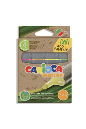 Carioca Eco Family Fosforlu Marker 4'lü Kız Erkek Çocuk Oyuncak Eğitici Oyuncaklar