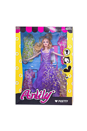 Anlily Bebek ve 4 Elbise Kız Erkek Çocuk Oyuncak Eğitici Oyuncaklar