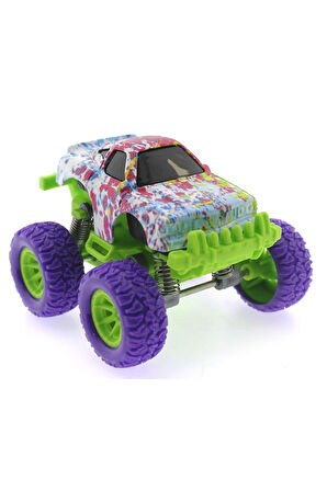 Die Cast Batik Desenli Mor Teker Araba Kız Erkek Çocuk Oyuncak Eğitici Oyuncaklar