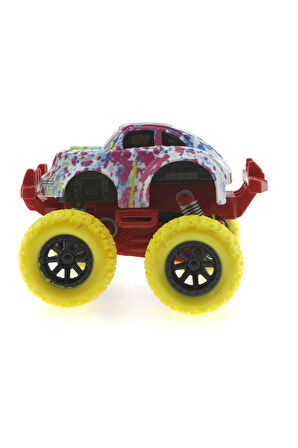 Die Cast Batik Desenli Sarı Teker Araba Kız Erkek Çocuk Oyuncak Eğitici Oyuncaklar