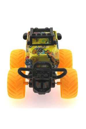 Die Cast Off Road Dev Sarı Teker Araba Kız Erkek Çocuk Oyuncak Eğitici Oyuncaklar