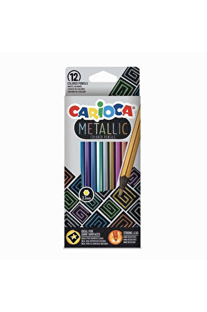 Carioca 12 Renk Metalik Kuru Boya Seti Kız Erkek Çocuk Oyuncak Eğitici Oyuncaklar